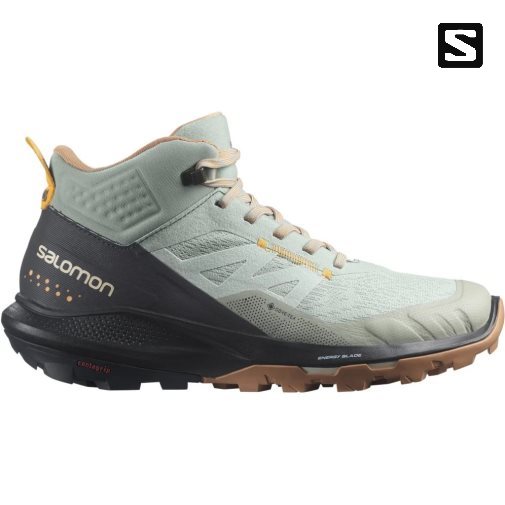 Botas Montaña Salomon Outpulse Mid GTX Mujer Verde Menta Negros | MX PASF214